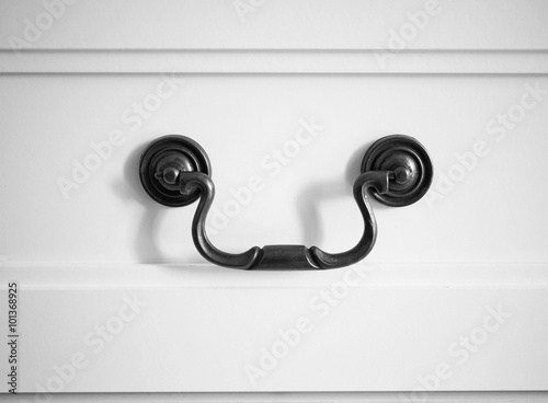 Monochrome vintage door handle photo