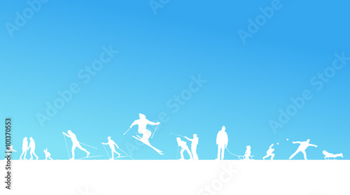 Menschen Wintersport