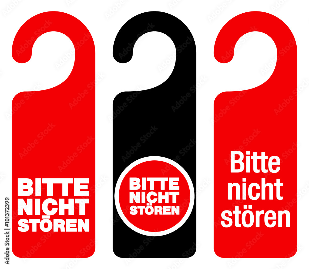 Bitte nicht storen do not disturb signs