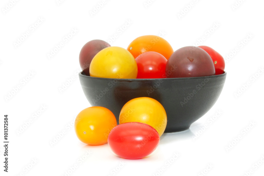 Mini tomates de couleurs différentes