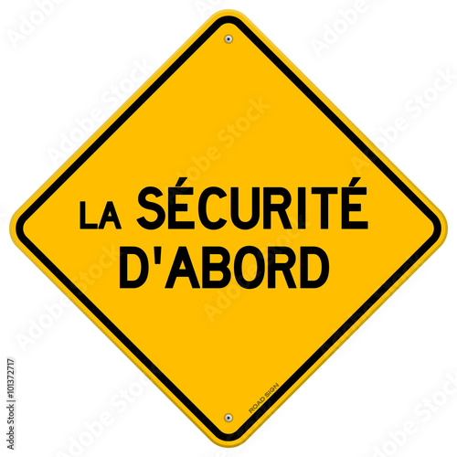 Isolated single precaucion sign