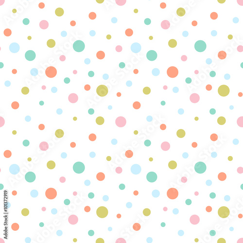 Seamless colorful dots pattern 