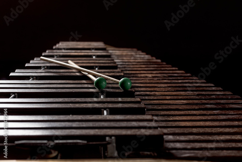 Xylophone with two mallets