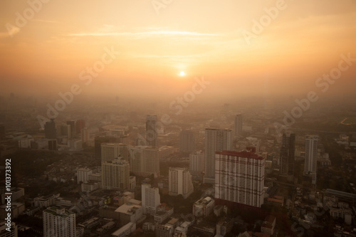 Fototapeta Naklejka Na Ścianę i Meble -  View from the tower Baiyoke Sky in Bangkok