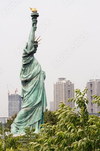 Liberty statue in Odaiba Japan photo