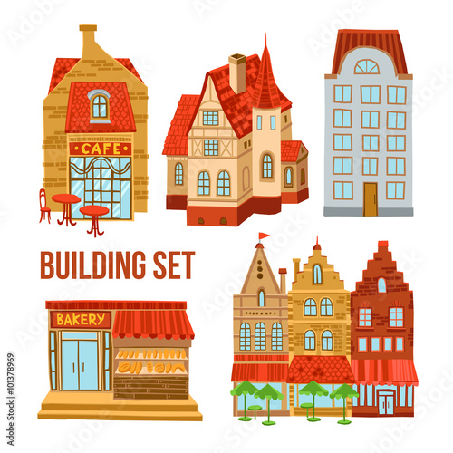 Old Town Buildings Set