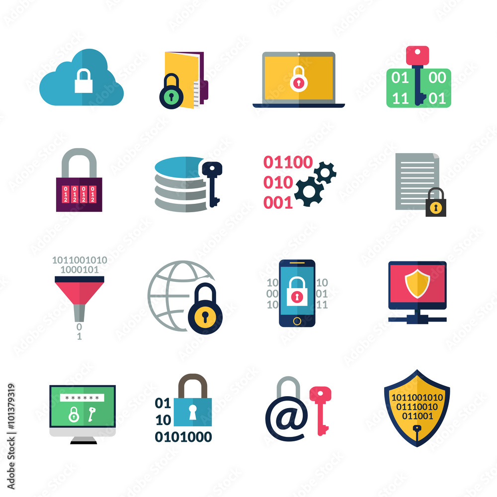 Data Encryption Icons