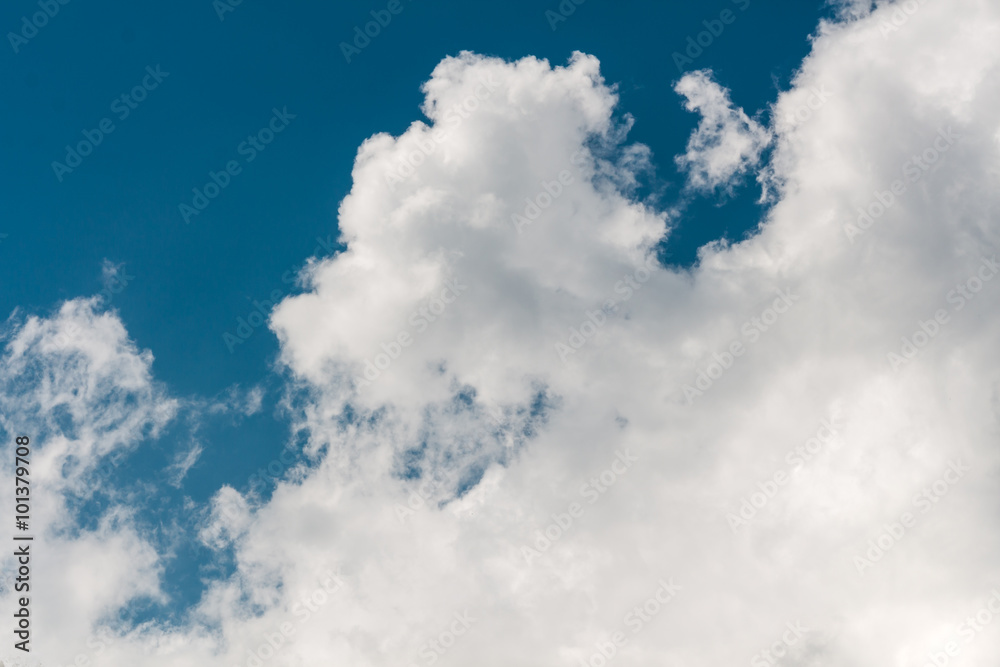 Obraz premium blue sky with cloud closeup