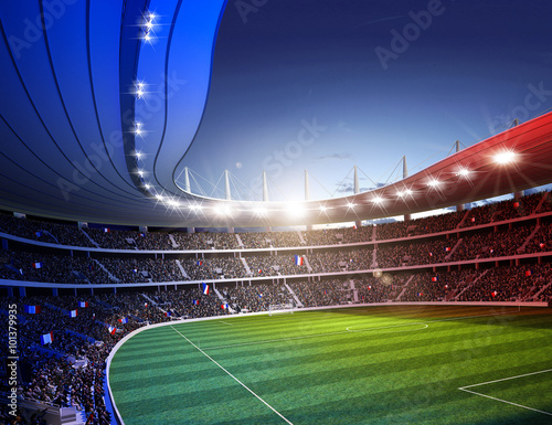Stadion farbiges Licht Frankreich 1