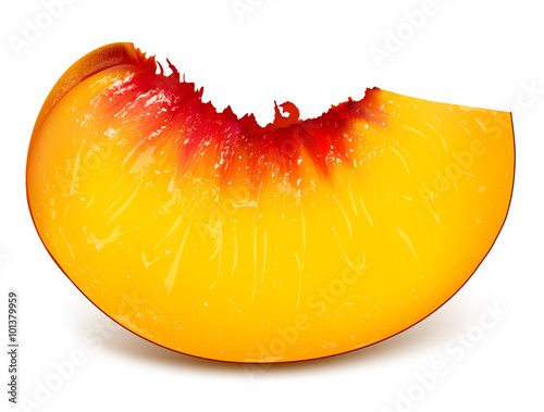 Fotografie, Obraz Slice of ripe peach