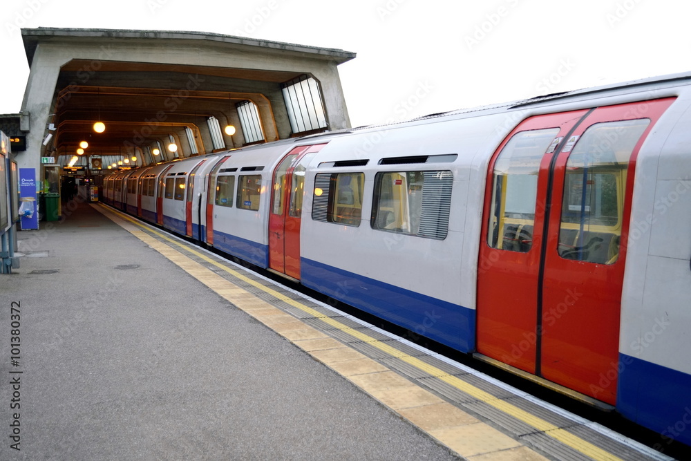 London Underground's Piccadilly Line train at Cockfosters station