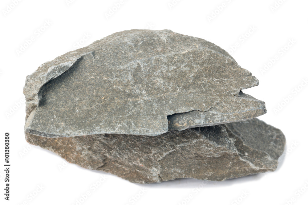 Ταπετσαρία Shale mineral stone isolated on white background