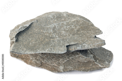 Shale mineral stone isolated on white background
