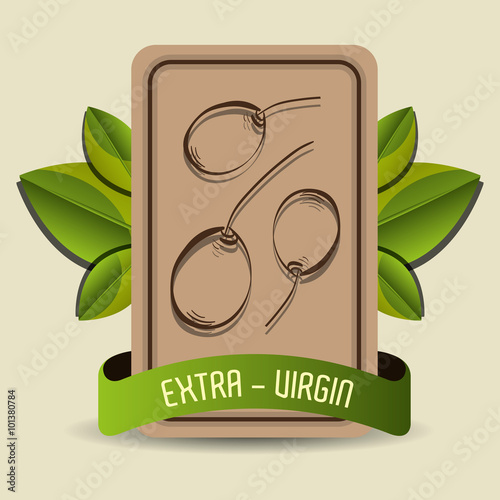 Natural olive oil labe