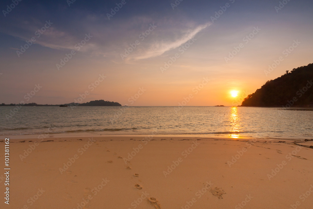 Sunset on the beach. Sunset on the beach.