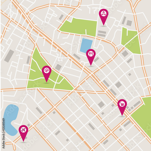 Vector city map