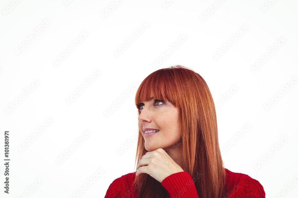 Thoughtful hipster woman looking away Thoughtful hipster woman looking away