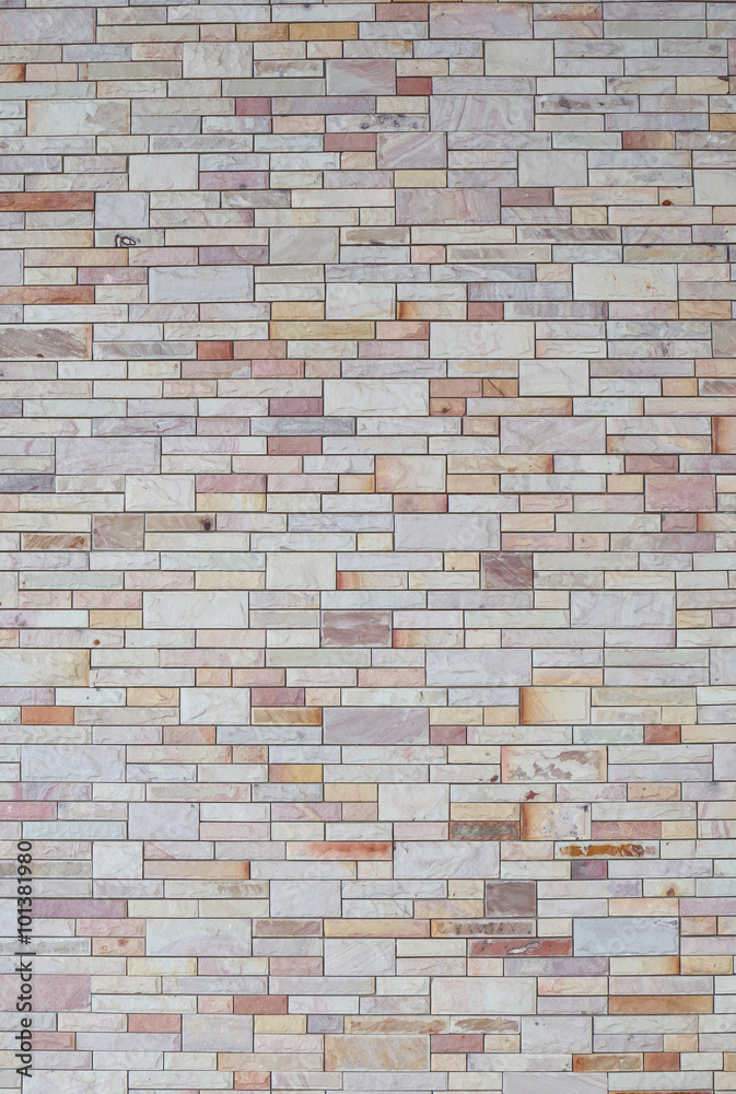 Naklejka premium Exterior new brick wall, textured wall background.