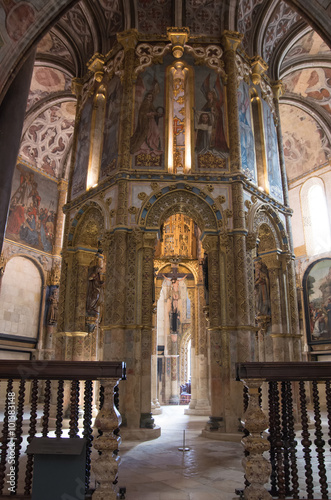 Round Church and Charola of the Knights Templar in Convent of Christ in Tomar. Interior