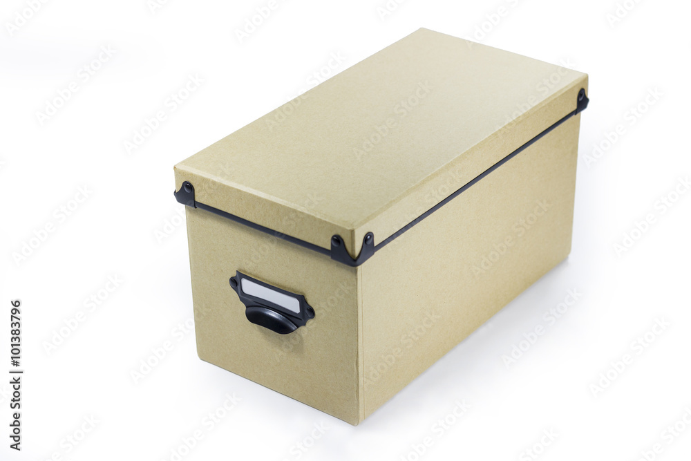 brown storage box isolated on white background brown storage box isolated on white background