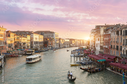 Venice, Grand Canal View from Rialto Bridge