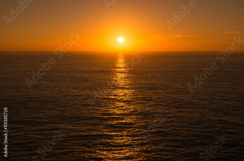 Sunset over the ocean