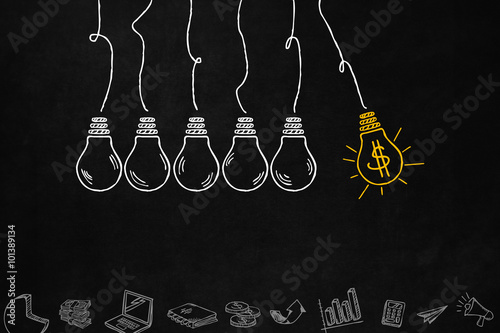 Idea Light Bulb concept for business