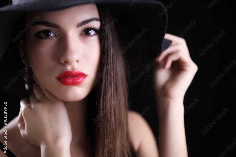 Young woman in hat Young woman in hat