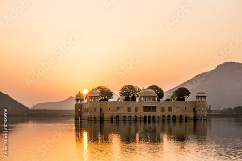 Jal Mahal, Jaipur, India in the morning. photo