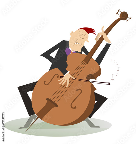 Cellist. Cellist is playing music with the great feeling
