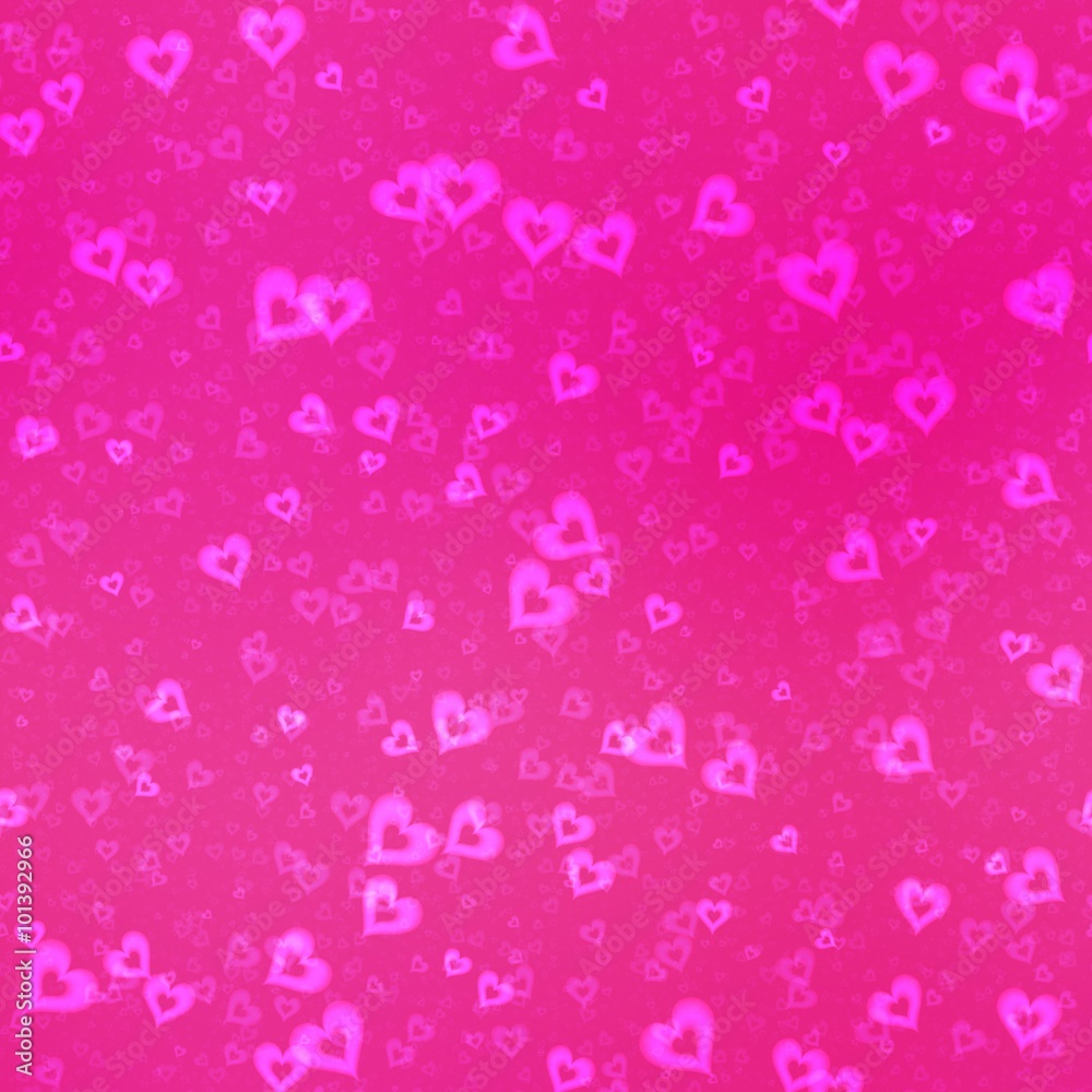 Romantic seamless pattern with pink hearts, for wedding or Valentines Day or any other use