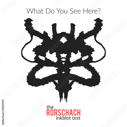 The rorschach inkblot test vector isolated variation for psychological test for psychologists