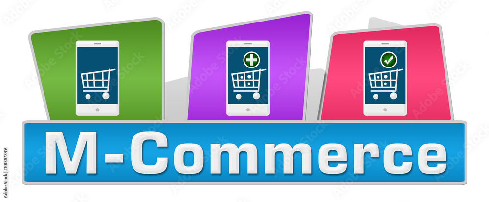 Mobile Commerce Colorfu Squares On Top Mobile Commerce Colorfu Squares On Top