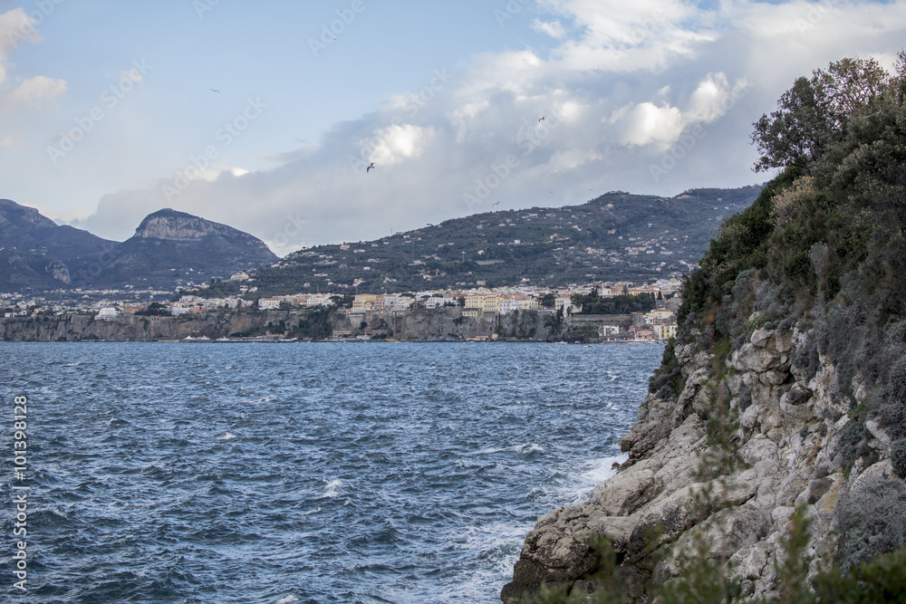 Sorrento (Italy) Nature trail to Reggina Giovanna bay: view of coast
