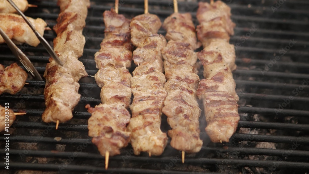 Barbecue grliling shish kebab Barbecue grliling shish kebab