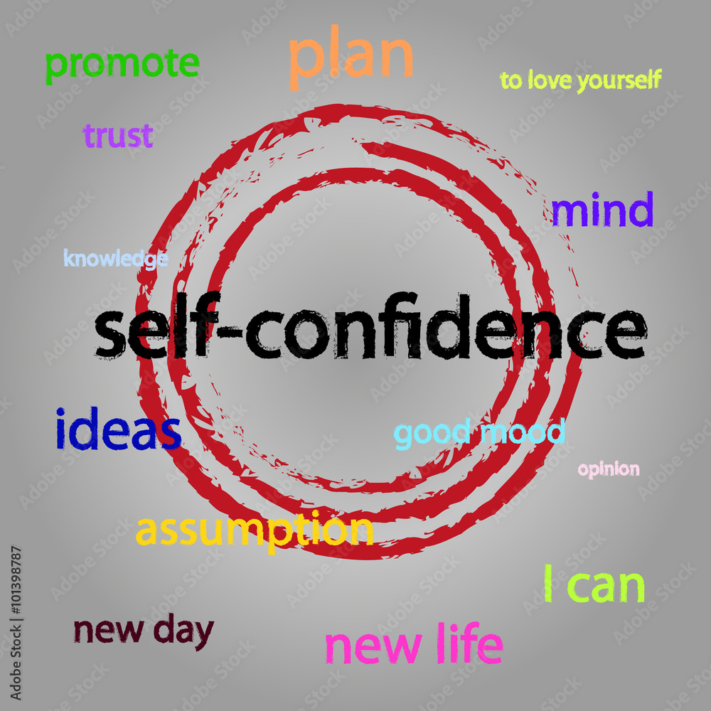 Self-confidence graphic theme Stock Vector | Adobe Stock