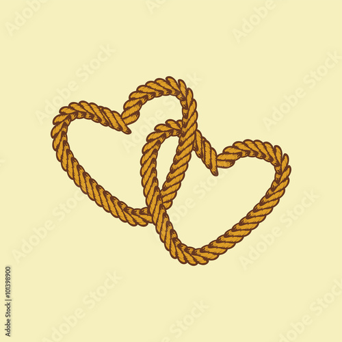 brown rope valentine day theme