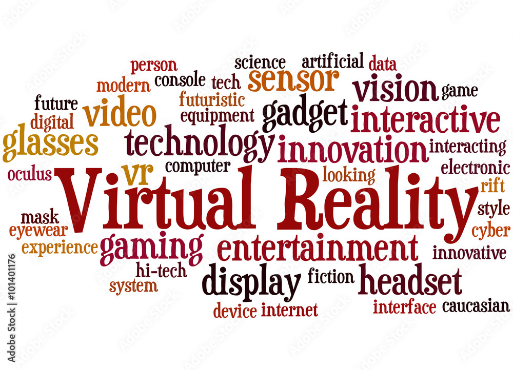 Virtual Reality, word cloud concept 5 Virtual Reality, word cloud concept 5