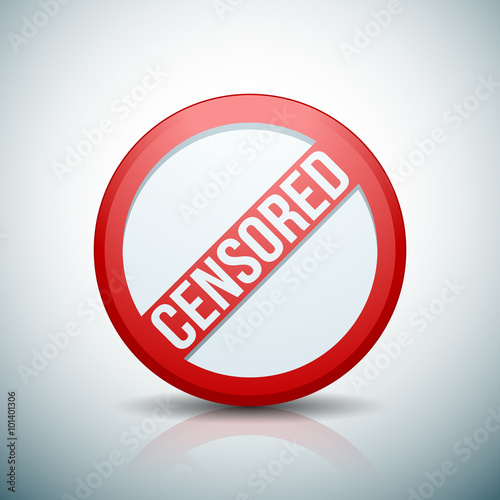 Censored sign button