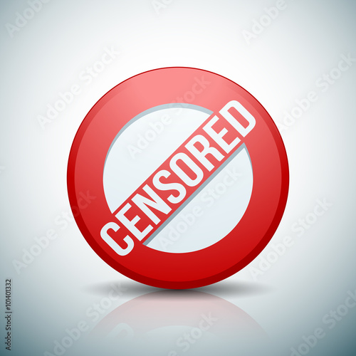 Censored sign button