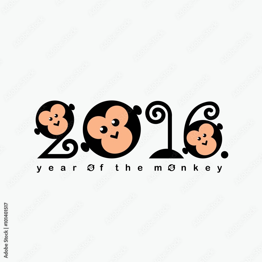 Obraz na plátně 2016. Year of the monkey
