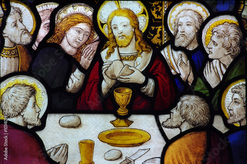 The Last Supper in stained glass