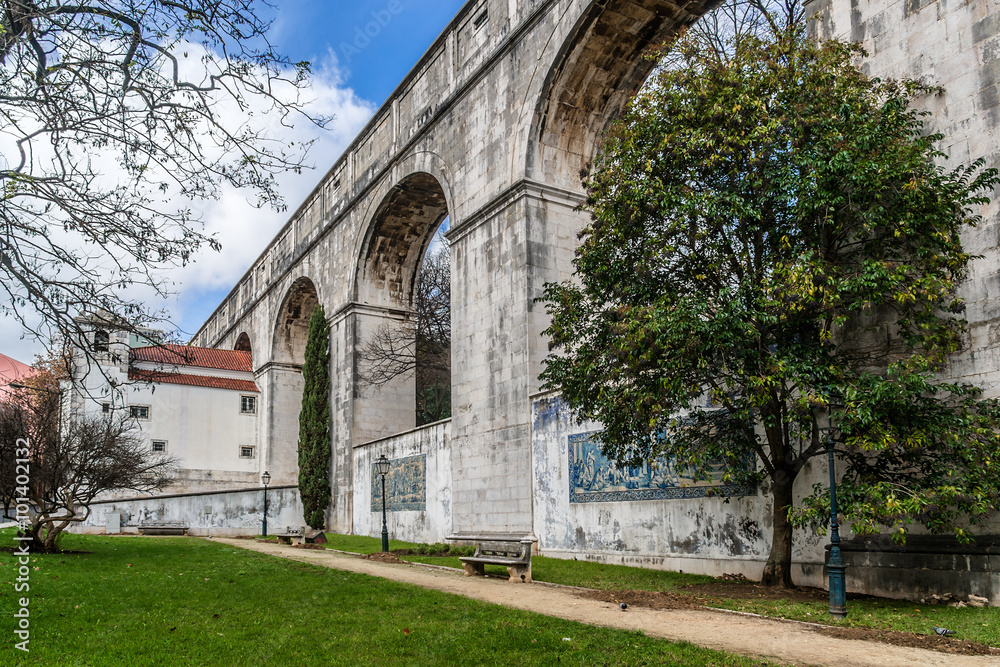 Aguas Livres Aqueduct (Aqueduct of Free Waters) Lisbon, Portugal