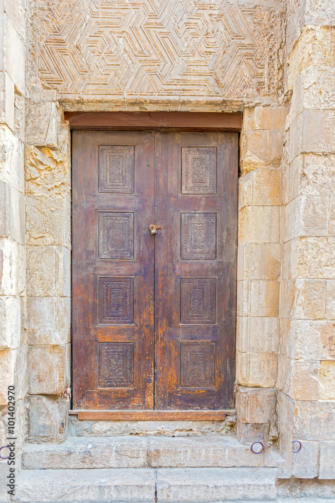 Entrance doors in Cairo, Egypt.