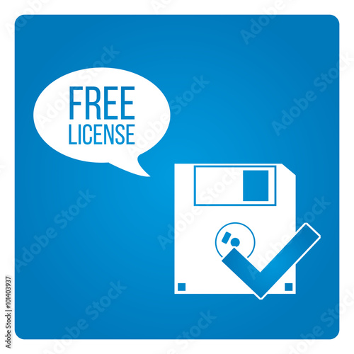Free license vector over blue color background