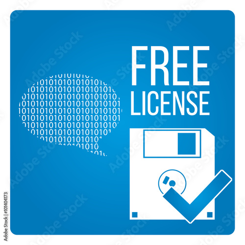 Free license vector over blue color background