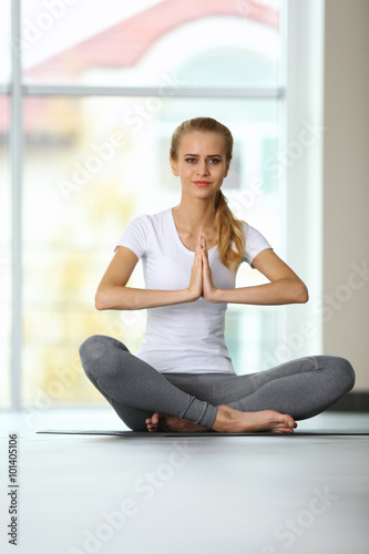 Young woman do yoga - meditation