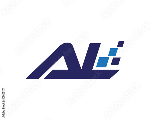 AL digital letter logo