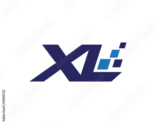 XL digital letter logo