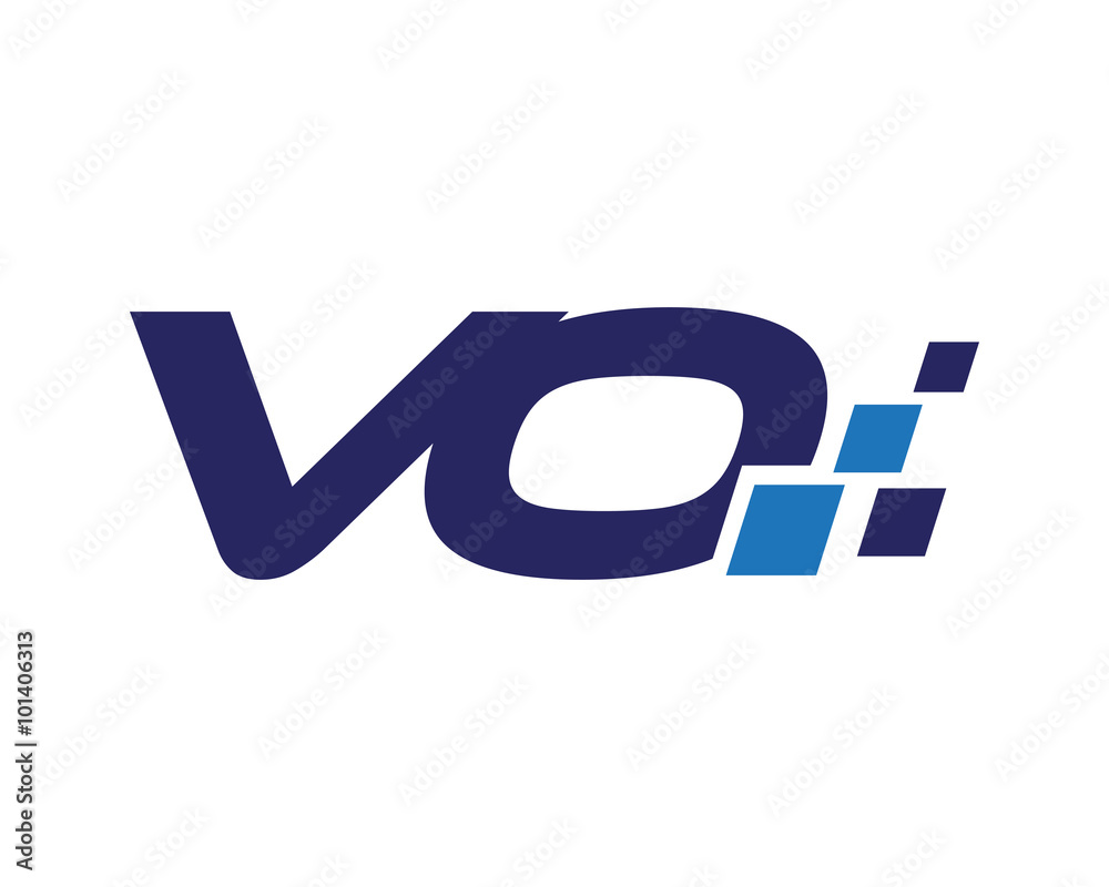 VO digital letter logo VO digital letter logo